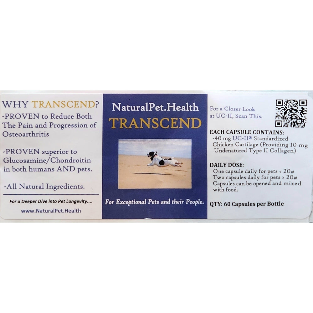 TRANSCEND FOR PETS -- Solve Your Pet's Joint Pain NOW.