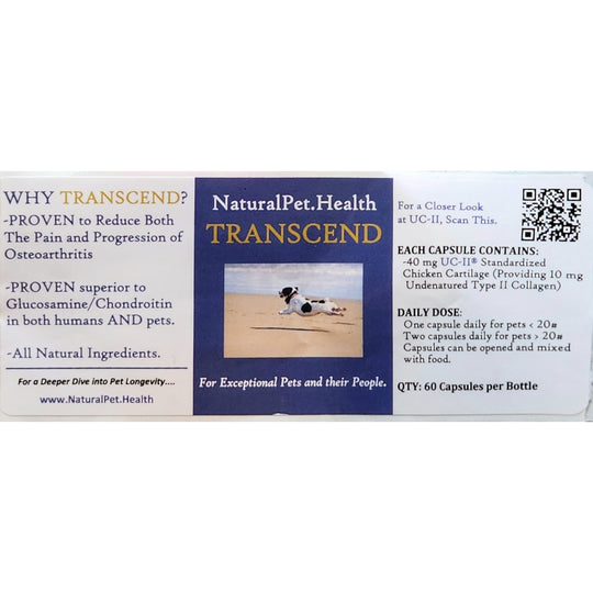 TRANSCEND FOR PETS -- Solve Your Pet's Joint Pain NOW.