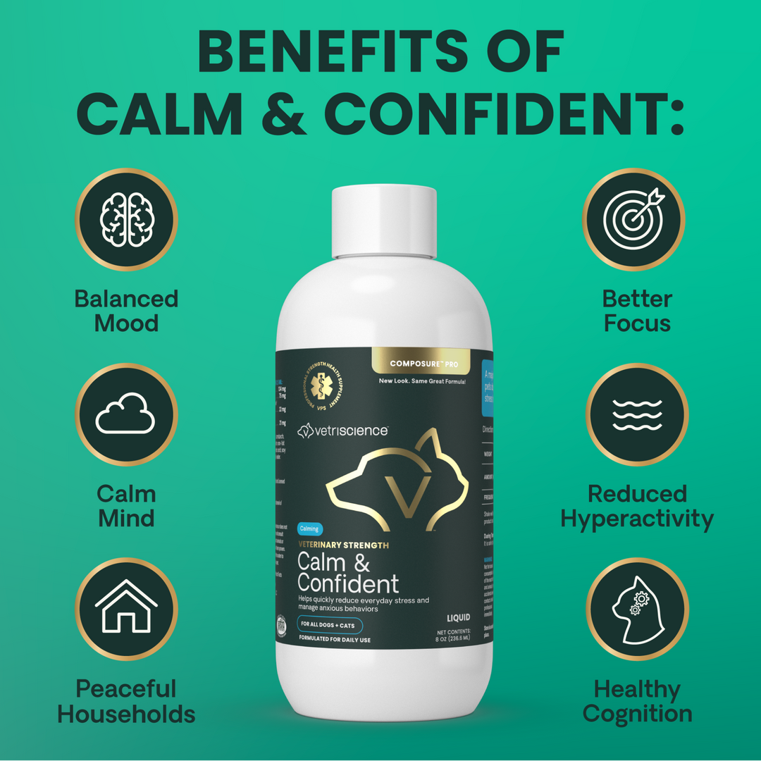 Veterinary Strength Calm & Confident Liquid for Dogs & Cats