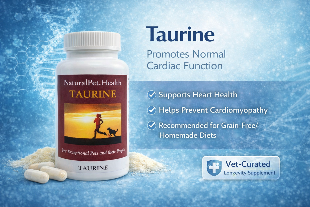 TAURINE FOR DOGS -- For Dog Hearts Everywhere. Helping Pets Live Longer TAURINE FOR DOGS -- For Dog Hearts Everywhere. Helping Pets Live Longer